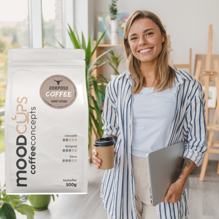 Coffee Corposo - 3 x 500 G - Ganze Bohne oder Mahlkaffee