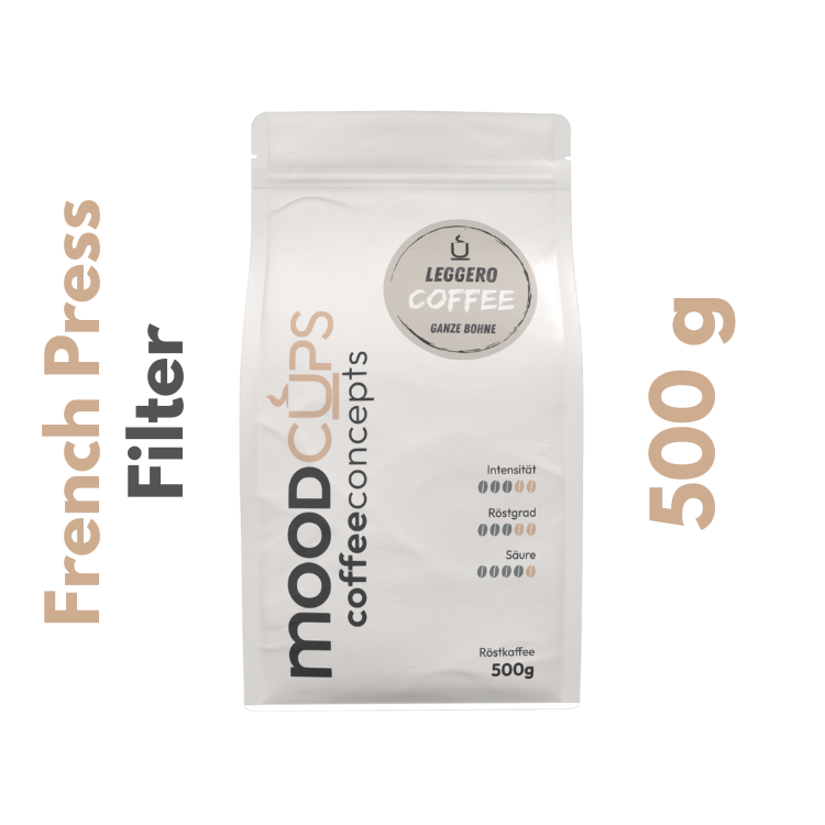 Coffee Leggero - 500g - Ganze Bohne oder Mahlkaffee