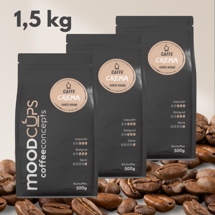 Caffe Crema - 3 x 500g - Ganze Bohne
