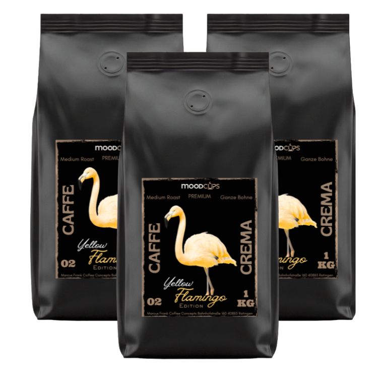 Caffe Crema - Yellow Flamingo Edition - 3er Bundle